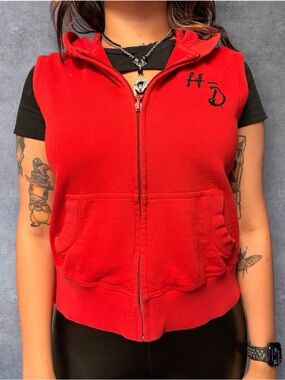 Ladies Harley Davidson sleeveless hoodie